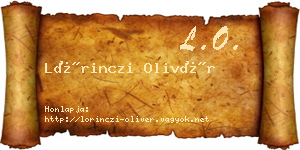 Lőrinczi Olivér névjegykártya